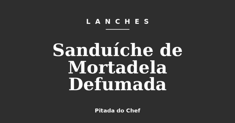 Sanduíche de Mortadela Defumada