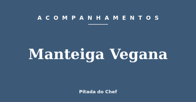 Manteiga Vegana