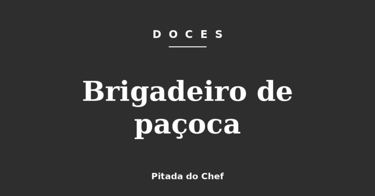 Brigadeiro de paçoca