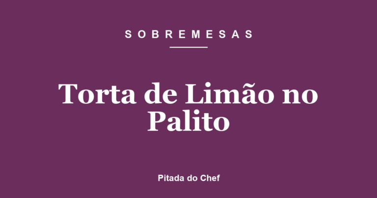 Torta de Limão no Palito
