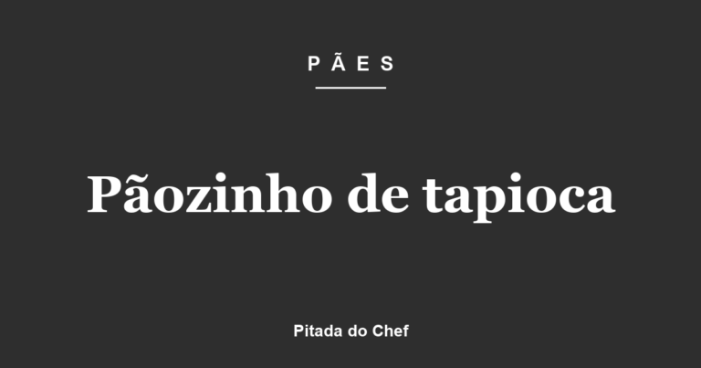 Pãozinho de tapioca