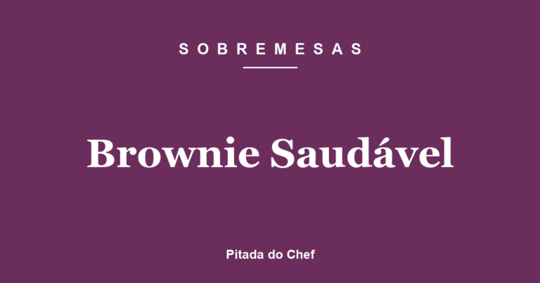 Brownie Saudável