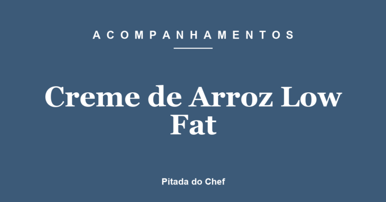 Creme de Arroz Low Fat
