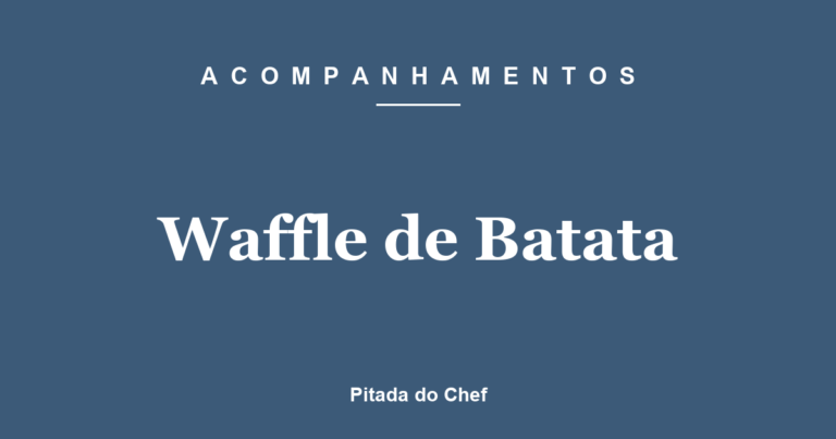 Waffle de Batata
