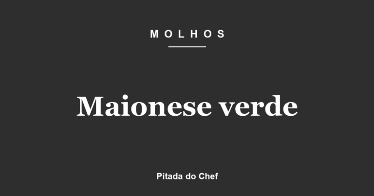 Maionese verde