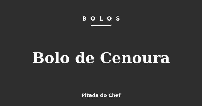 Bolo de Cenoura