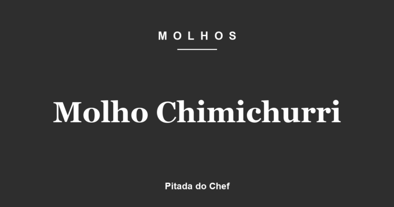 Molho Chimichurri