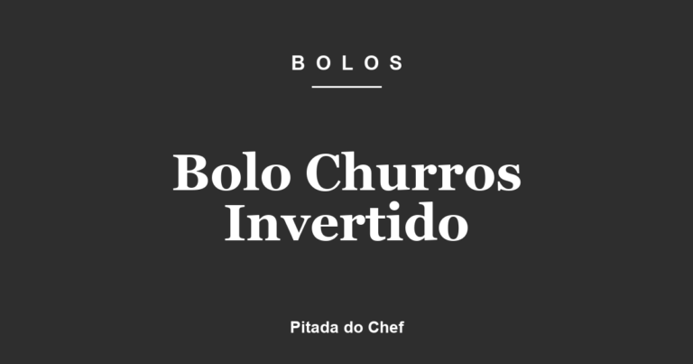 Bolo Churros Invertido