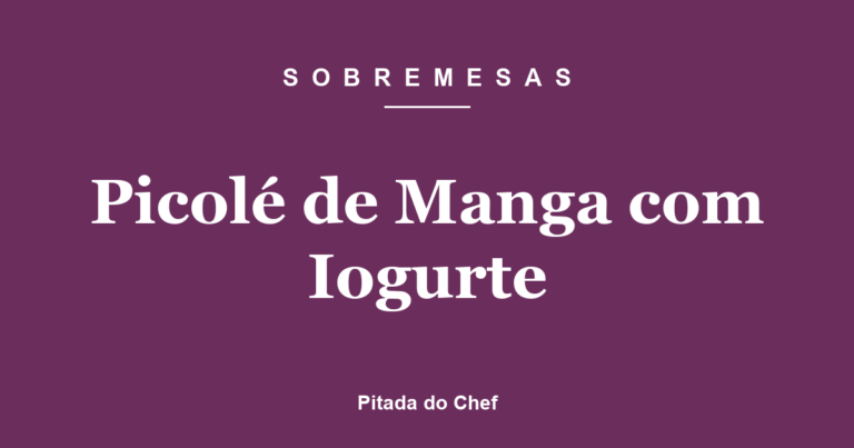 Picolé de Manga com Iogurte