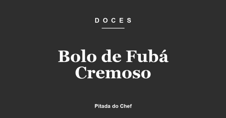 Bolo de Fubá Cremoso