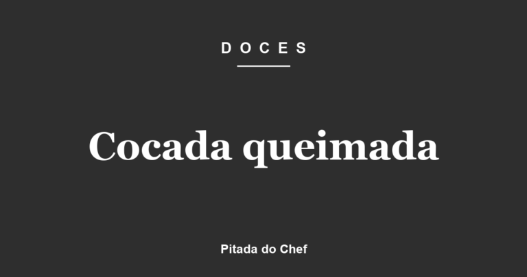 Cocada queimada