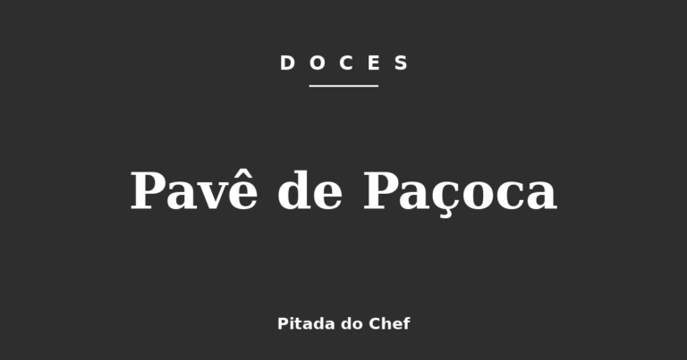 Pavê de Paçoca
