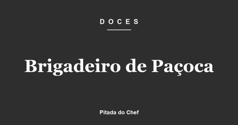 Brigadeiro de Paçoca