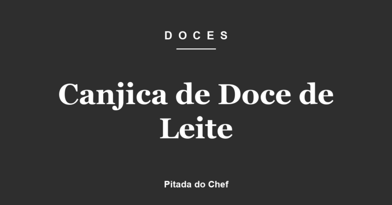 Canjica de Doce de Leite