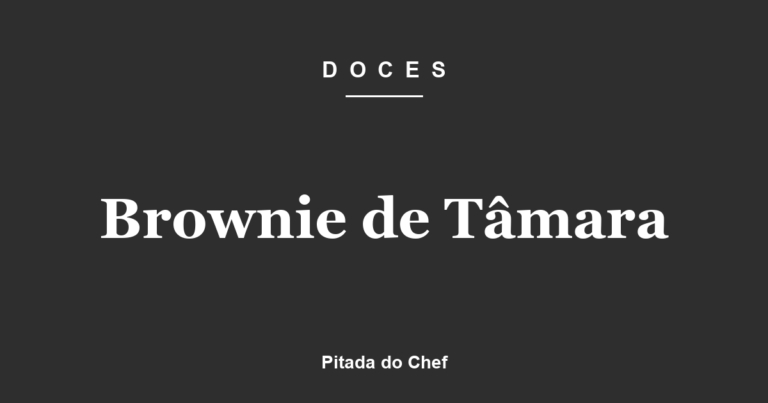 Brownie de Tâmara