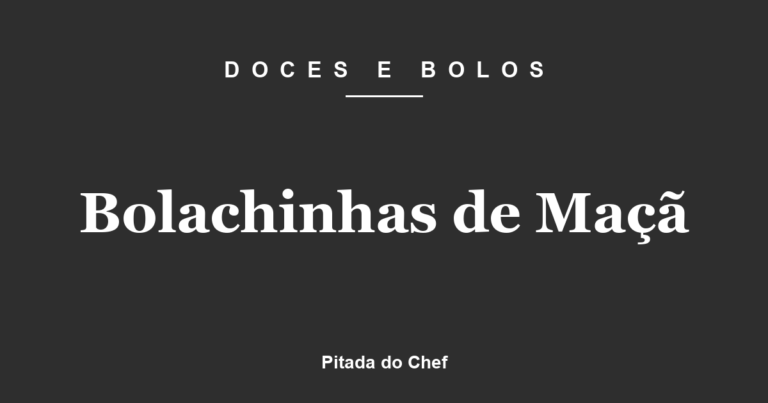 Bolachinhas de Maçã