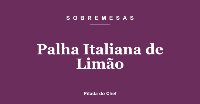 Palha Italiana de Limão