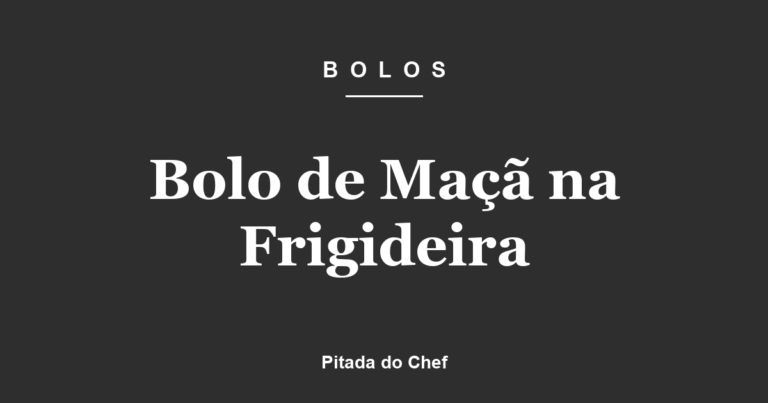 Bolo de Maçã na Frigideira
