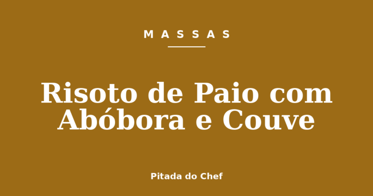 Risoto de Paio com Abóbora e Couve