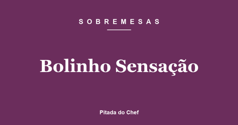 Bolinho Sensação