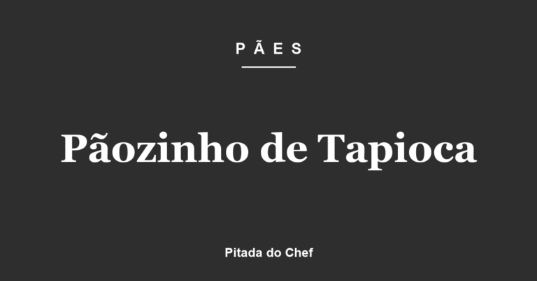 Pãozinho de Tapioca