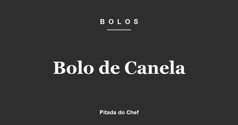 Bolo de Canela