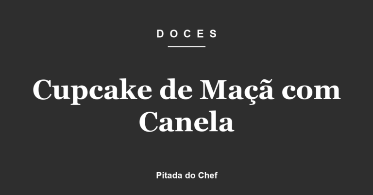 Cupcake de Maçã com Canela