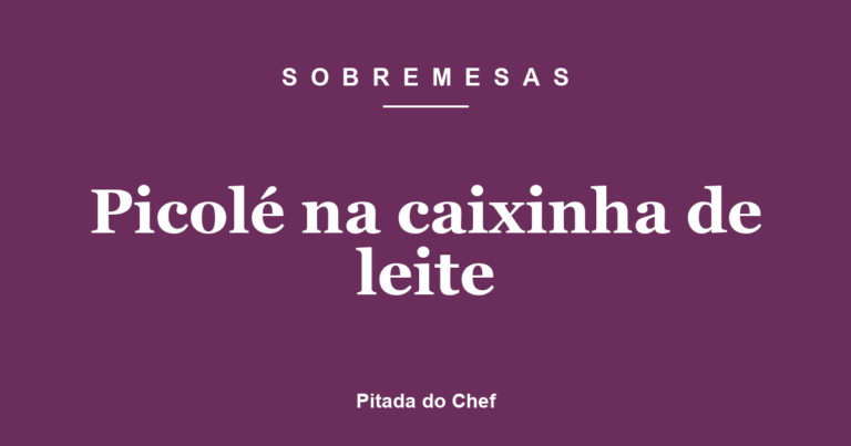 Picolé na caixinha de leite