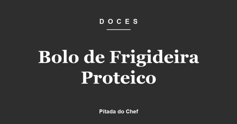 Bolo de Frigideira Proteico