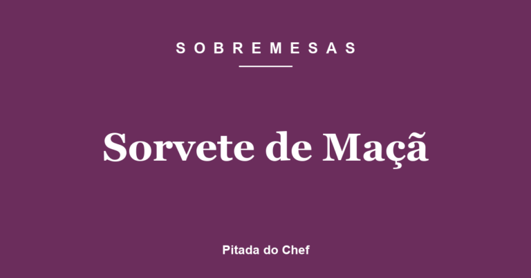 Sorvete de Maçã