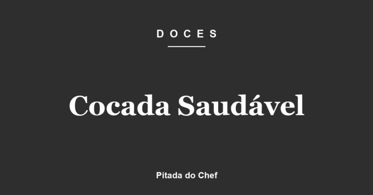 Cocada Saudável