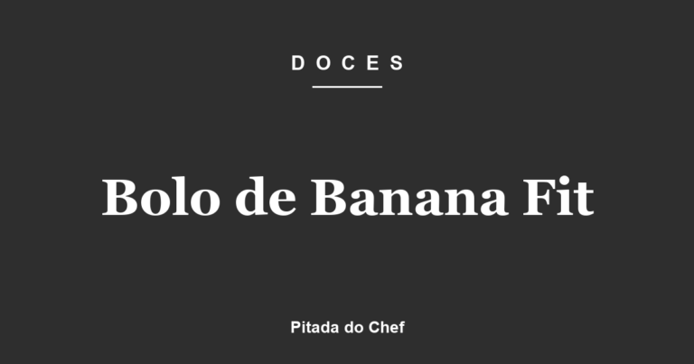 Bolo de Banana Fit