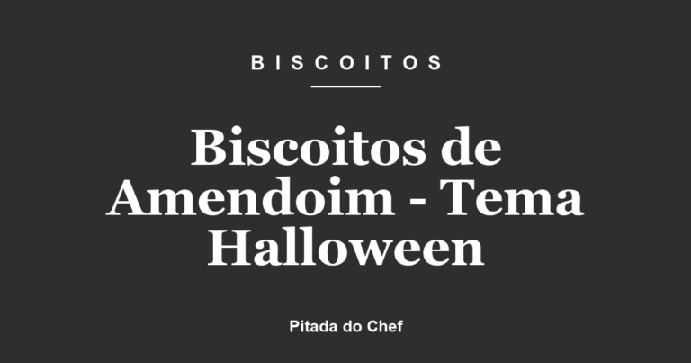 Biscoitos de Amendoim – Tema Halloween