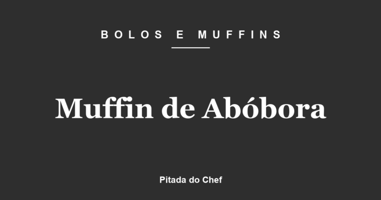 Muffin de Abóbora