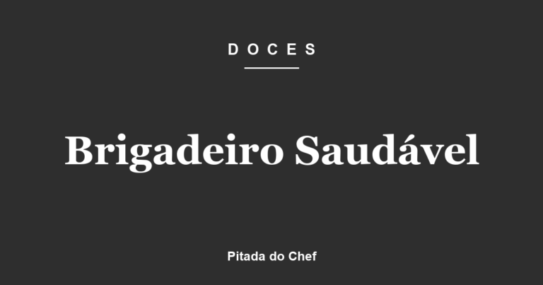 Brigadeiro Saudável