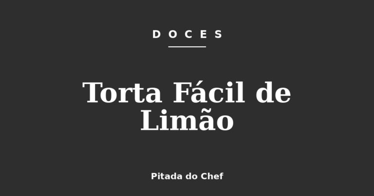 Torta Fácil de Limão