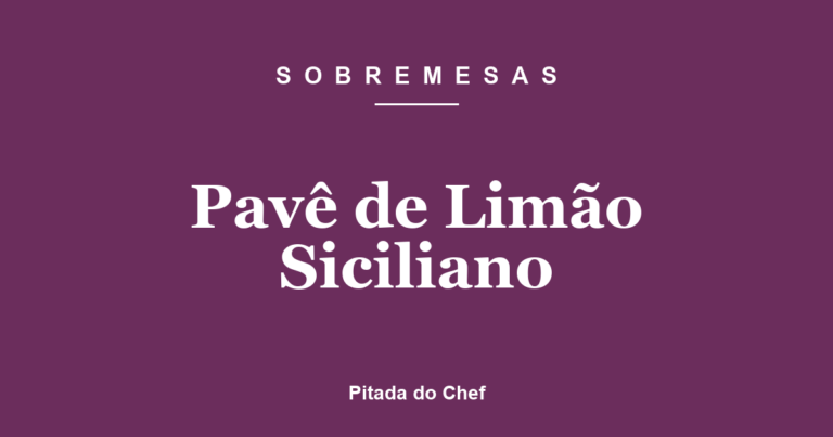 Pavê de Limão Siciliano