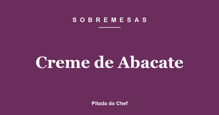 Creme de Abacate