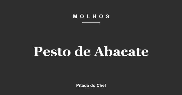 Pesto de Abacate