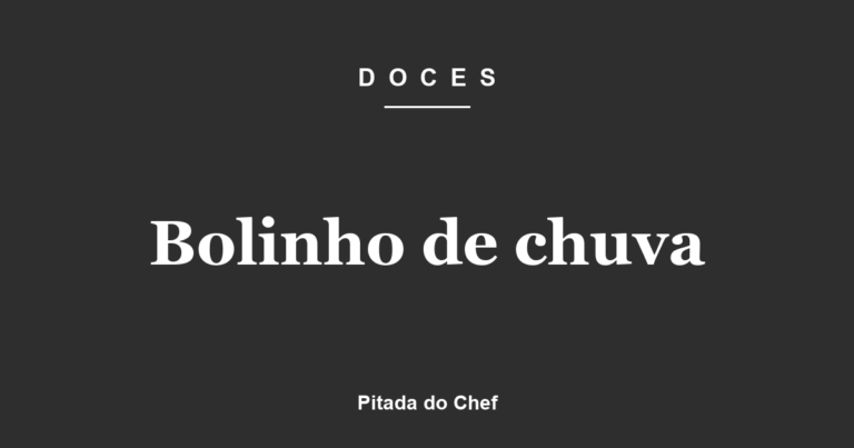 Bolinho de chuva