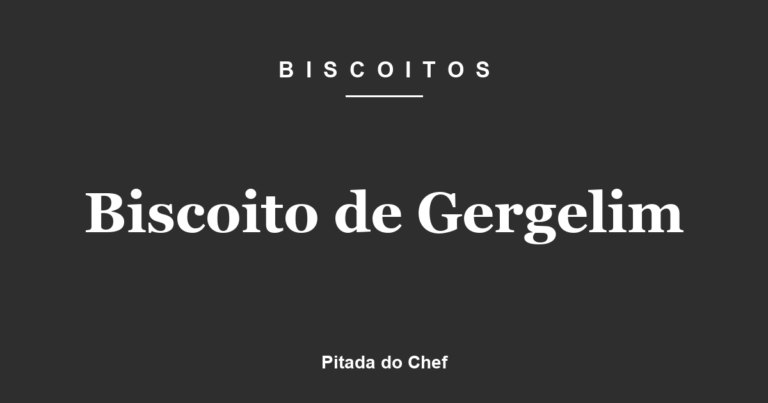 Biscoito de Gergelim