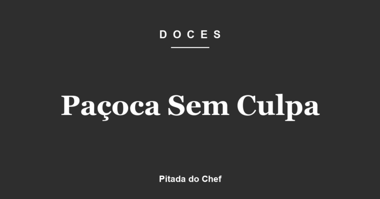Paçoca Sem Culpa