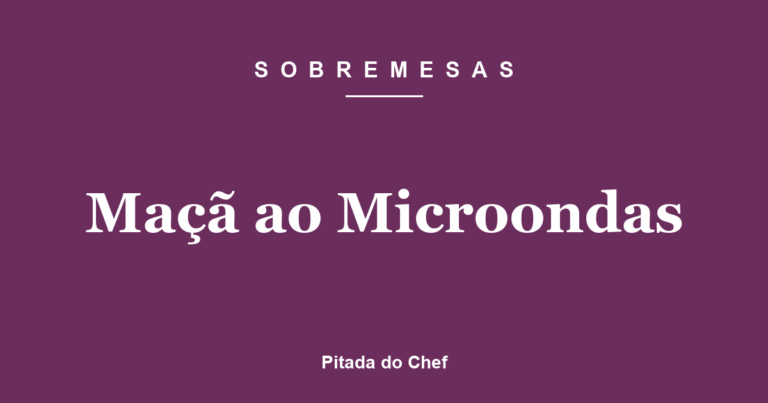 Maçã ao Microondas