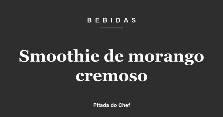 Smoothie de morango cremoso