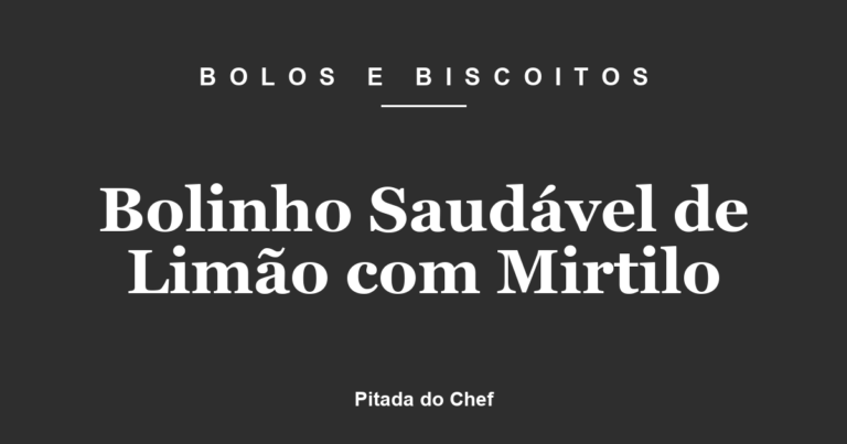 Bolinho Saudável de Limão com Mirtilo