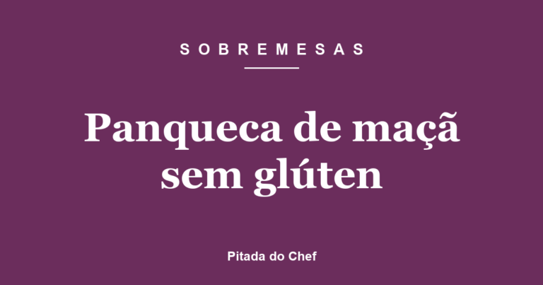 Panqueca de maçã sem glúten