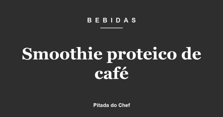 Smoothie proteico de café