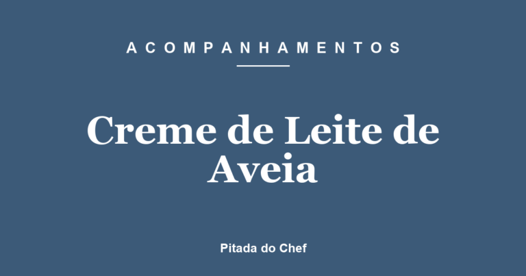 Creme de Leite de Aveia