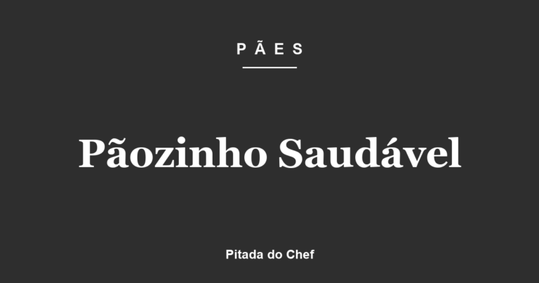 Pãozinho Saudável