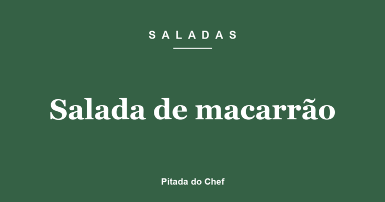 Salada de macarrão